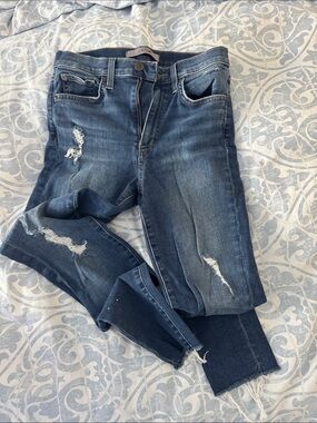 Joe's Jeans Medium Wash Distressed Skinny Jeans